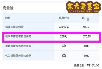 2021机动车第三者责任险200万多少钱